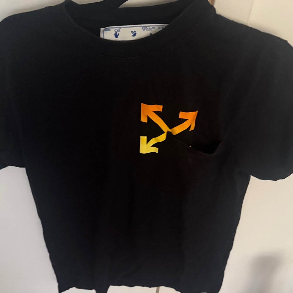 Mens Black OFF White Top T-Shirt
